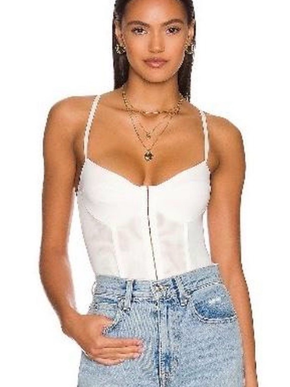 Revolve Night Rhythm white Bodysuit